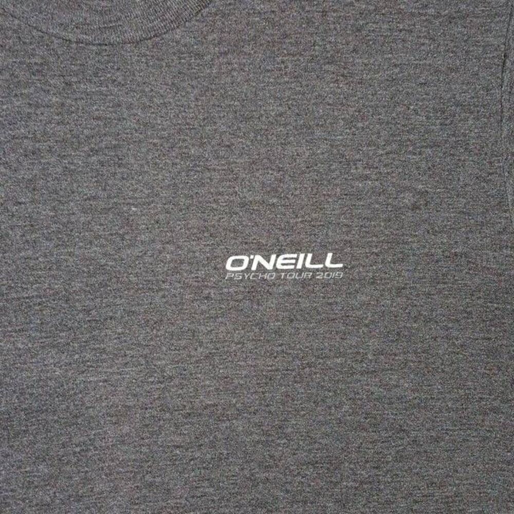 O'Neill Psycho Tour 2019 Tshirt  Size Small  PTP 19" Length 26" Color Gray & Whi